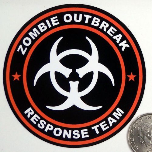 2 - Zombie Outbreak Response Team 3&#034; Orange Tool Box Car Bumper Sticker R103