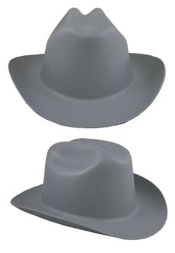 Outlaw Cowboy Style Safety Hard Hat &#034;GRAY&#034; Ratchet Susp ANSI/OSHA Approved!
