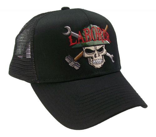 Laborer Skull Construction Oilfield Roughneck Embroidered Mesh Cap Hat