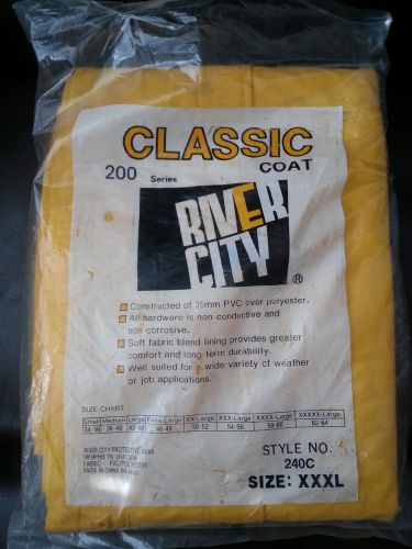 Men&#039;s PVC  3XL Construction  35mm Work Jacket Raincoat  240c RIVER CITY  Coat