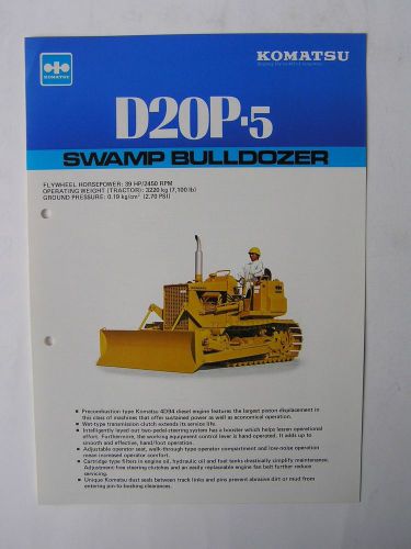 KOMATSU D20P-5 Swamp Bulldozer Brochure Japan