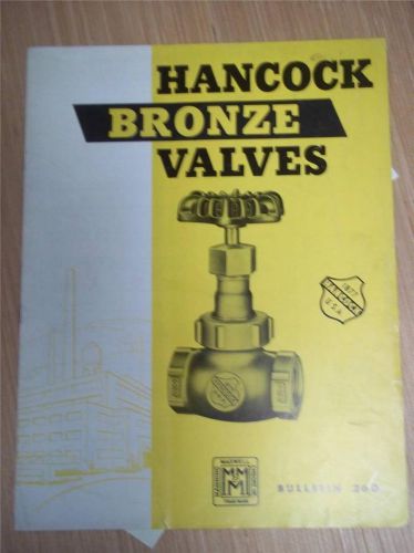 Manning-maxwell &amp; moore inc catalog~hancock bronze valves~ asbestos packing 1952 for sale