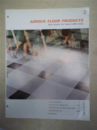 Uvalde Rock Asphalt Co Catalog~Azrock Vina-Lux Vinyl-Asbestos Floor Tile~1962