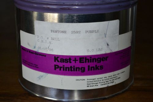 Pantone 2592 Purple Printing Ink Kast + Ehinger Sealed 5 lbs Can