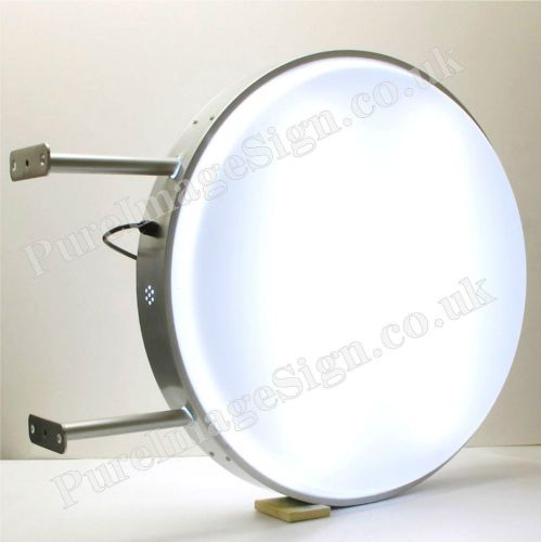 28&#034; double sided outdoor round illuminated projecting light box sign 70cm d70 for sale
