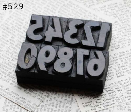 0-9 numbers letterpress wood printing blocks type woodtype font wooden number