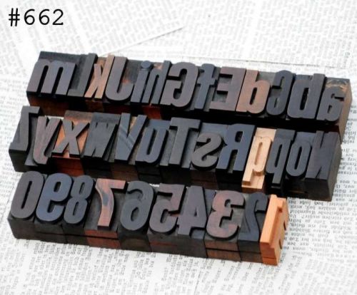 A-Z 0-9 alphabet number letterpress wood printing blocks wooden type block typo