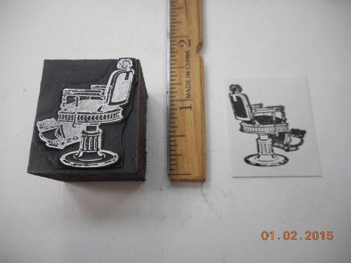 Printing Letterpress Printers Block, Barber Shop Chair