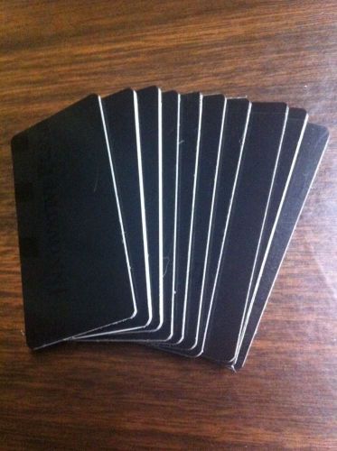 10 NEW PLASTIC ENGRAVING MACHINE BLACK/WHITE NAME TAGS BADGES 1 1/2&#034; X 3&#034;