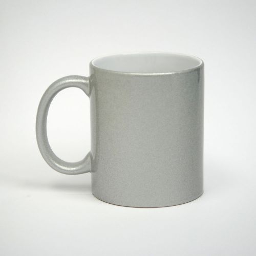 Overstock on 11 oz. Metallic Silver Sublimation Mugs. Great for Promotions!