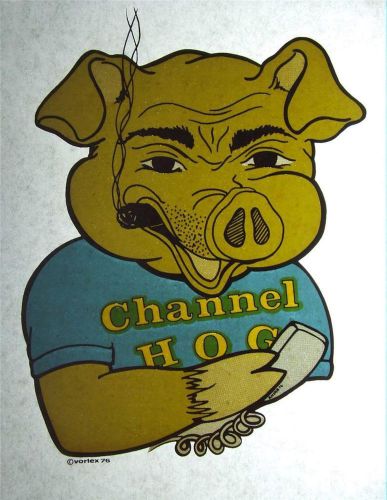 Lot of 12 Vintage 1970&#039;s VORTEX Shirt Heat Transfers ~ &#034;Channel Hog&#034; Trucker Pig