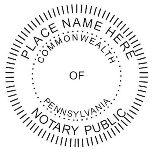 For Pennsylvania NEW Round Self-Inking NOTARY SEAL RUBBER STAMP