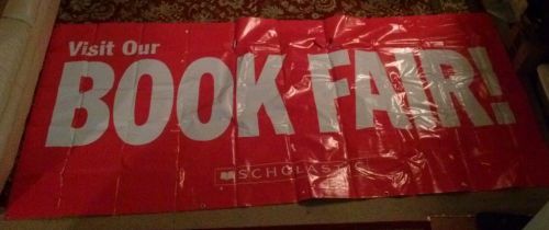 Scholastic book fair  vinyl indoor outdoor banner sign brand new in box for sale