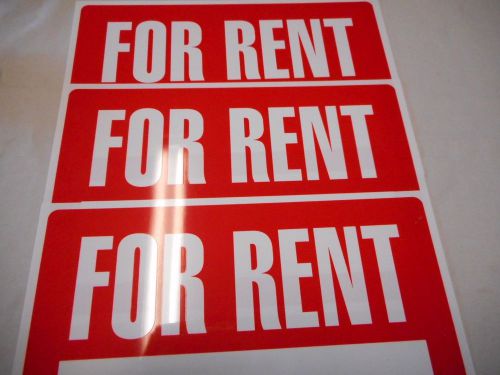 For Rent Business Sign  8 x 12 inches