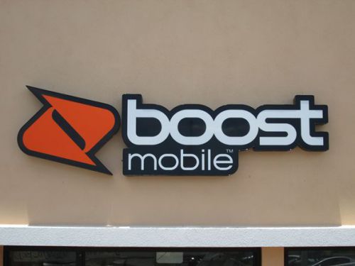 BOOST MOBILE &amp; LOGO 69 x 238&#034; LED Logo Style Channel Letter, *NEW*Outdoor Sign