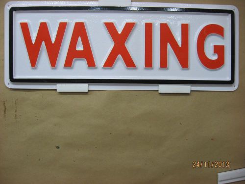 WAXING Service Sign 3D Embossed Plastic 5x15, Shop Hair Salon Retail Spa Service
