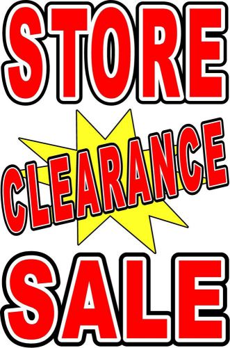 Poster Sign Advertising  24&#034;X36&#034; Store Clearance SALE - window sign, advertising