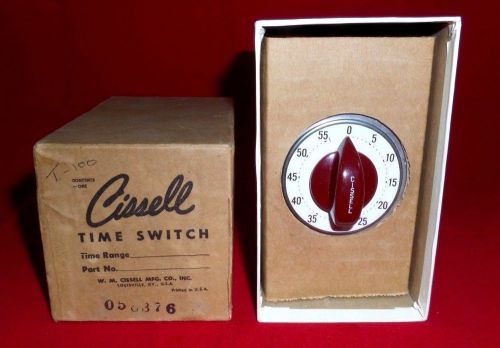 Vintage NOS Cissell Time Switch 60 Minute Timer Part# 058376 by Lux Clock Mfg.