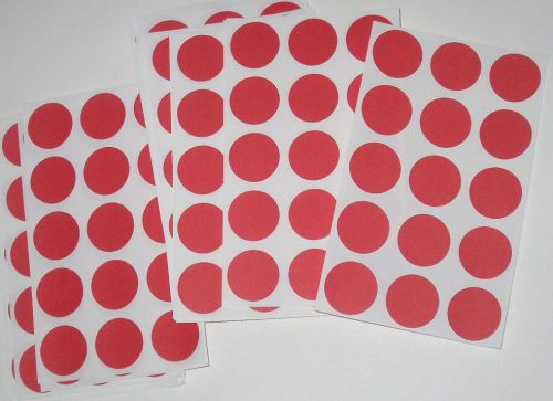 375 BLANK YARD SALE GARAGE RUMMAGE STICKERS PRICE LABELS RED /SEE MY OTHER ITEMS