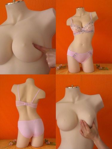 Lifesize Dummy/soft/Nude flesh Female Mannequin Torso Dress Form Display #11