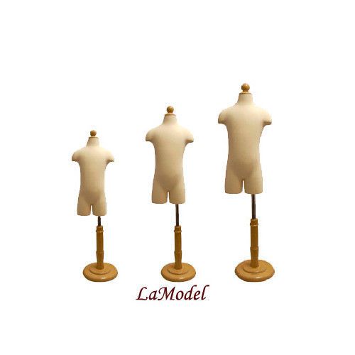 3 Pcs Mannequins, Child / Children Body Dress Form w/Leg  Store Display