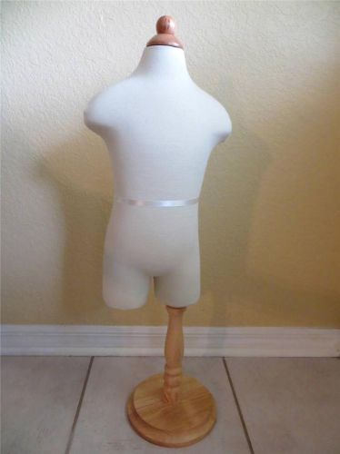 Child Jersey Form Mannequin, Children Body Form w/ Leg on Wood Base Adjustable