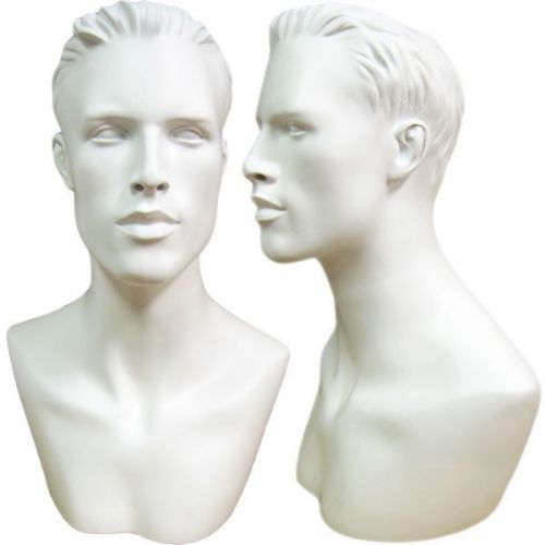 MN-513 White Male Mannequin Head Form