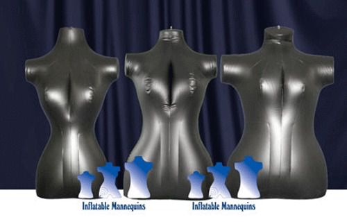 Inflatable mannequin - female torso package, black for sale