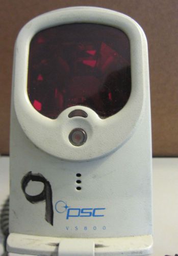 PSC VS800 Standup Barcode Scanner, Cords, Power Supply - Used, Powers Up