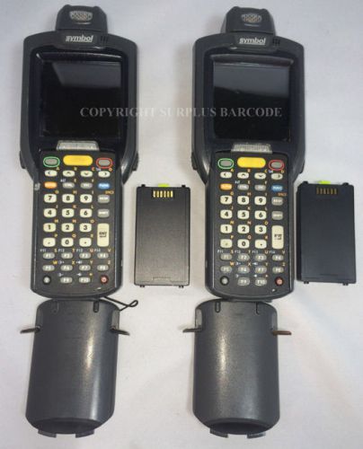 Lot of (2) Motorola Symbol MC3090-RU0PPBG00WR Laser Wireless Barcode Scanners