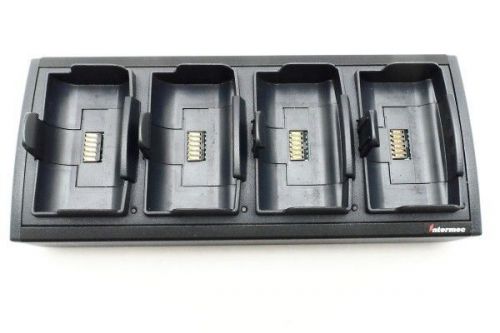Intermec 700c Quad Pack Battery Charger PN 852-060-003 w/ Power + 4 Batteries