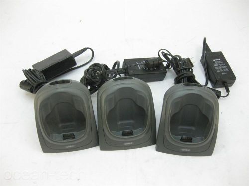 Lot of 3 symbol crd8800-1000sim cradle and power supplies for sale