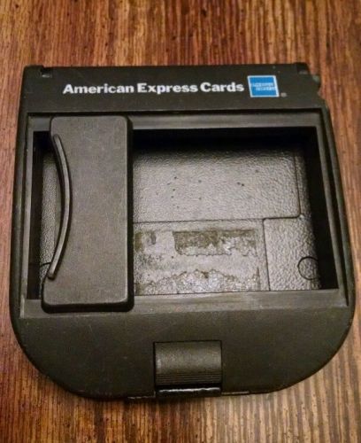 Used  Bartizan Handheld mini Portable Manual Credit Card Imprinter was amex