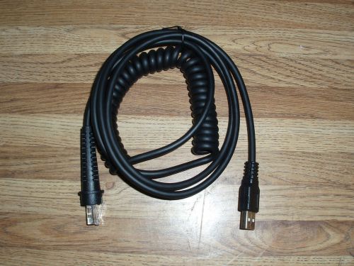 Lot of 10 metrologic 9+ feet coiled ms9540 ms7120 ms1690 (9535 usb scanner cable for sale