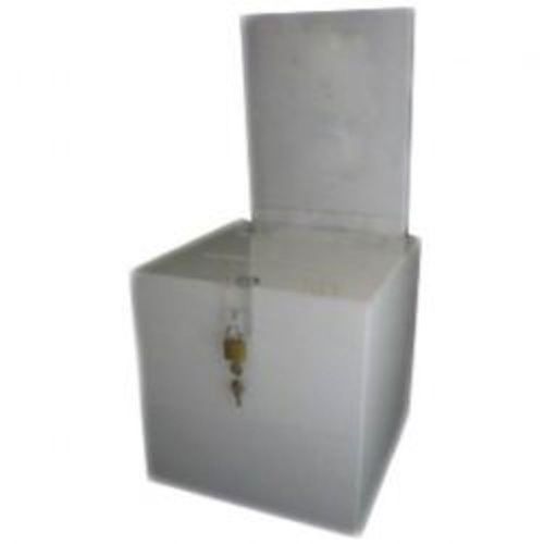 6x6x6 white locking  ballot box sign holder  lot of 11   ds-sbb-66h-wht-11 for sale
