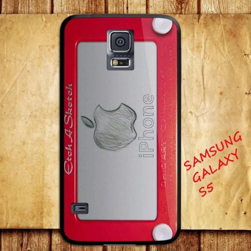 iPhone and Samsung Galaxy - Etch a Sketch Apple Logo Pencil Art - Case
