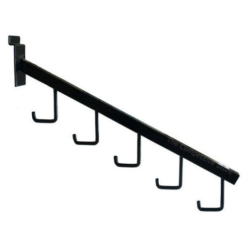 24 pcs. black 16&#034; long square tubing slatwall 5 hook waterfalls - for slatwall for sale