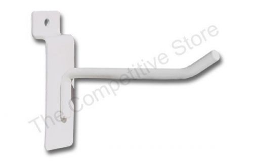 4&#034; Slatwall Hooks  For Slat Panel Display - 25 Pcs White Color