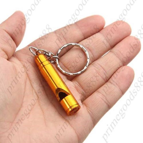 2 in 1 L Bullet Style Keychain Alloy Whistle Key Ring Holder Keys Free Shipping