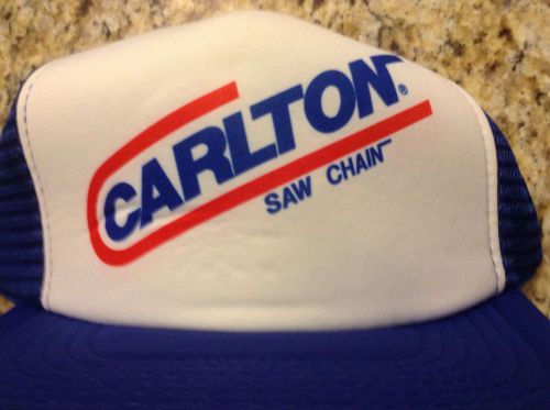 Carlton Saw Chain Trucker Style Adjustable Cap Hat Vintage Advertising