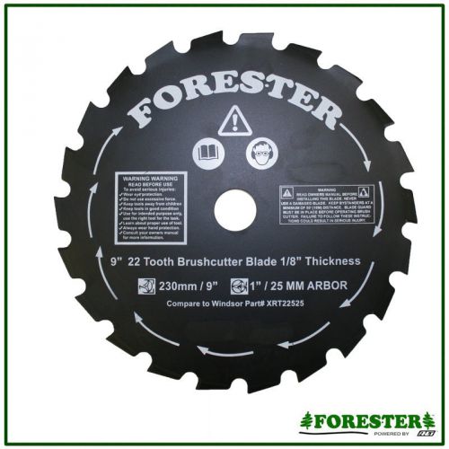 Forester brand aftermarket 9&#034; 24 tooth brushcutter blade for 1&#034;-25mm arbor for sale