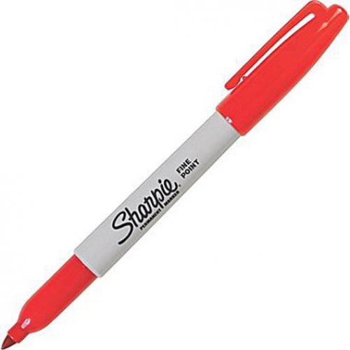 Sharpie® Fine Point Permanent Markers Red Dozen Durable Fine Point Tip Bold