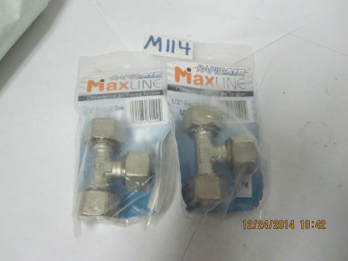 (Set of 2) RapidAir Maxline M8010 1/2&#034; Equal Tee