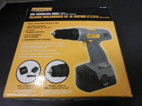 New Workforce 18v Cordless Drill with Battery and Charger (LOOK!)