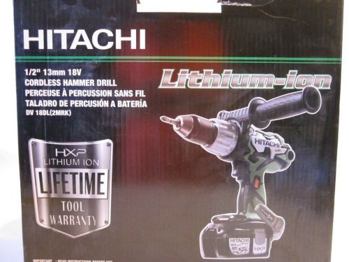 Hitachi dv18dl 18v cordless hammer drill 2 ebm1830 batteries charger for sale