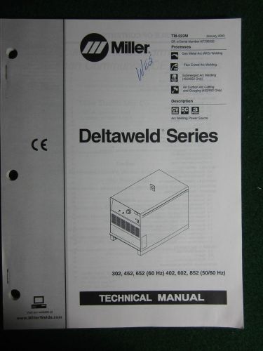 Miller welder deltaweld service manual parts electrical kf790532 302 452 652 + for sale