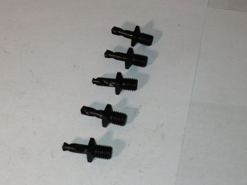 Threaded drill bits size #30 0.1285&#034; cobalt 135? split point 9/16&#034; oal set of 5 for sale