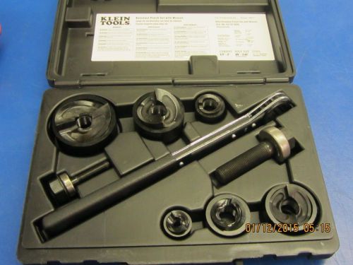 Klein Tools 53732-SEN Knockout Punch Set with Wrench Free Shipping