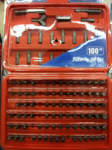 BRAND NEW 100 PIECE SECURITY SCREW HEX STAR ETC .. DRIVER KIT WITH CASE