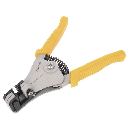Yellow Gray 1.0mm-3.2mm Automatic Wire Stripper Cutter Hand Tool